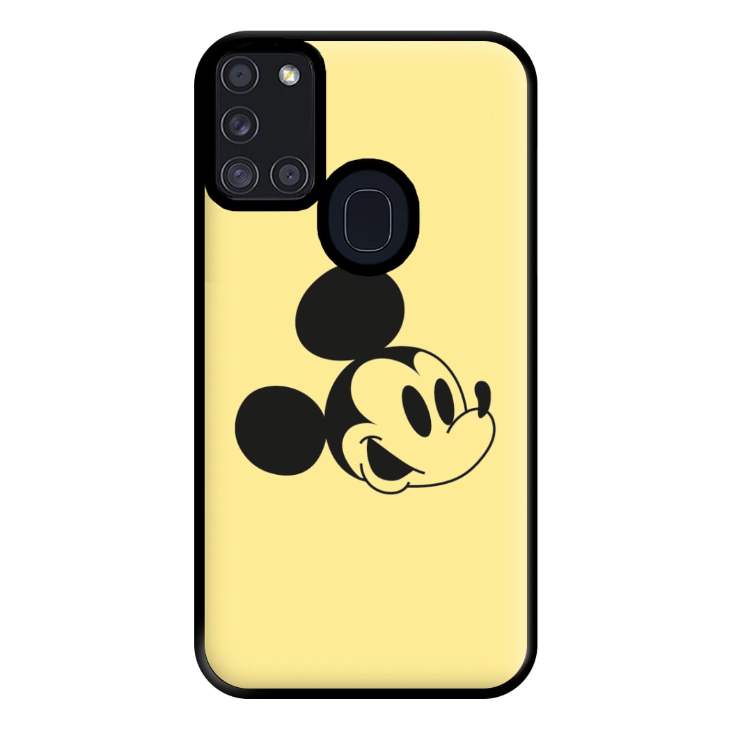 Yellow Mickey Phone Case for Galaxy A21s