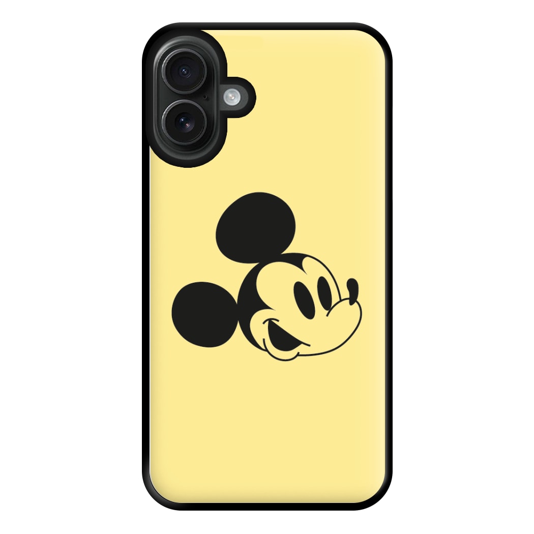 Yellow Mickey Phone Case for iPhone 16 Plus