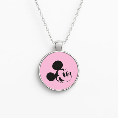 Pink Mickey Circle Necklace