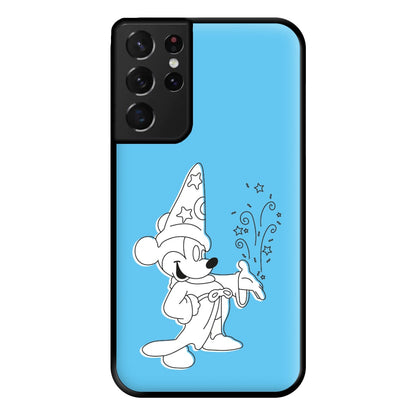 Wizard Mickey Blue Phone Case for Galaxy S21 Ultra