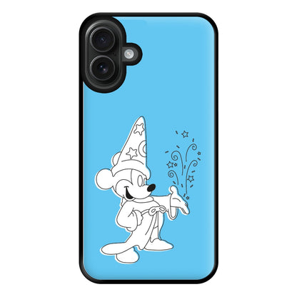 Wizard Mickey Blue Phone Case for iPhone 16 Plus