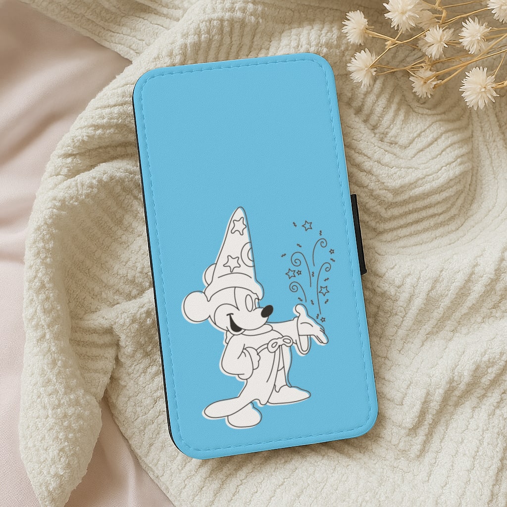 Wizard Mickey Blue Wallet Phone Case
