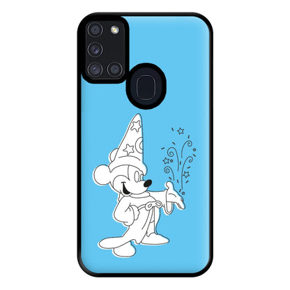 Wizard Mickey Blue Phone Case for Galaxy A21s