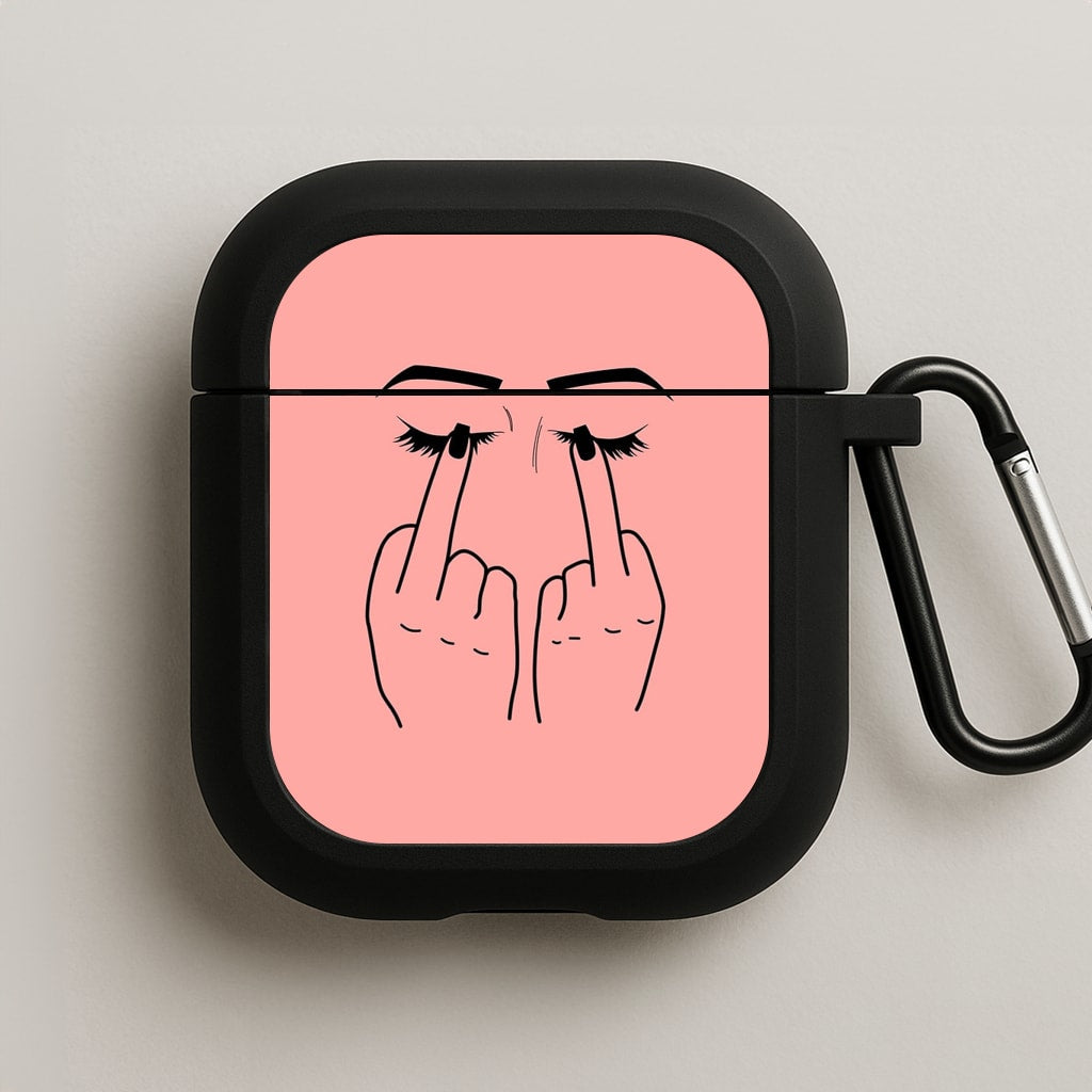 Middle Finger Eyes AirPods Case