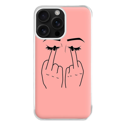 Middle Finger Eyes Phone Case for iPhone 16 Pro Max