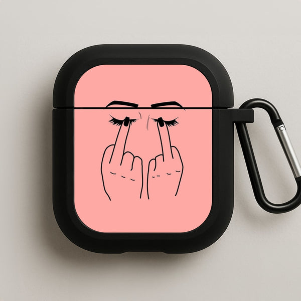 Middle Finger Eyes AirPods Case