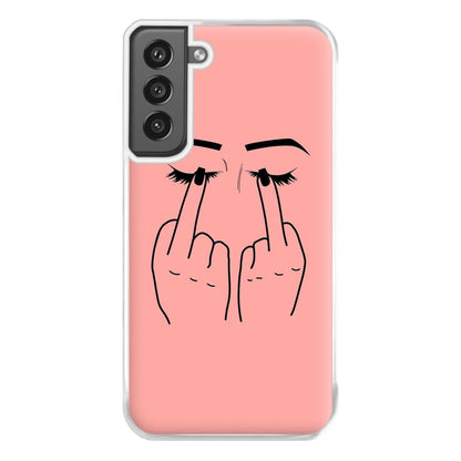 Middle Finger Eyes Phone Case for Galaxy S21FE