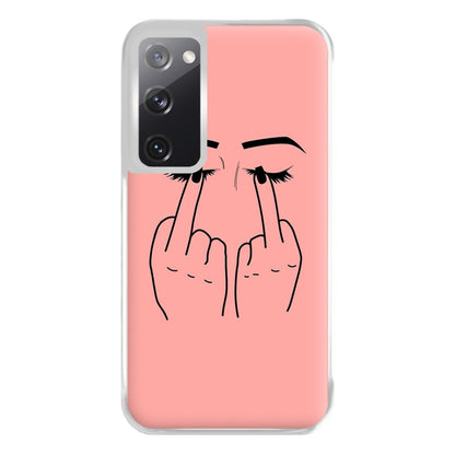 Middle Finger Eyes Phone Case for Galaxy S20FE