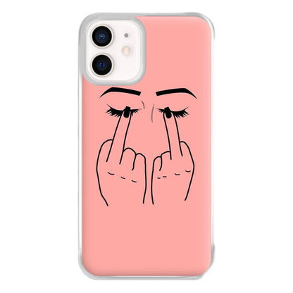 Middle Finger Eyes Phone Case for iPhone 13 Mini