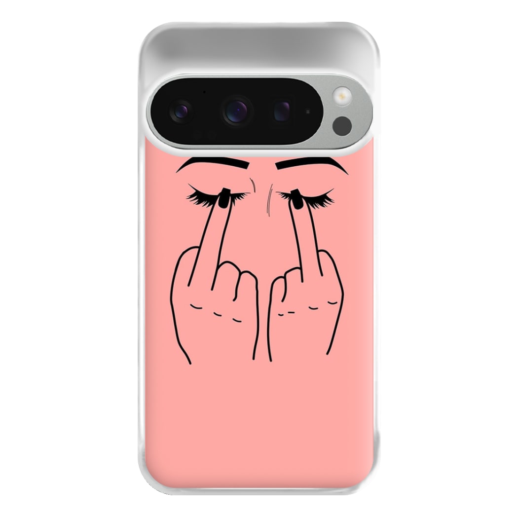 Middle Finger Eyes Phone Case for Google Pixel 9 Pro XL