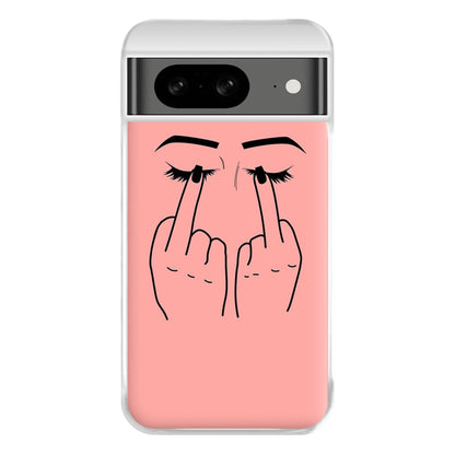 Middle Finger Eyes Phone Case for Google Pixel 8