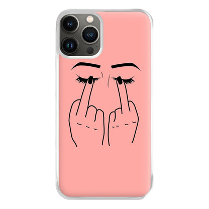 Middle Finger Eyes Phone Case for iPhone 13 Pro Max