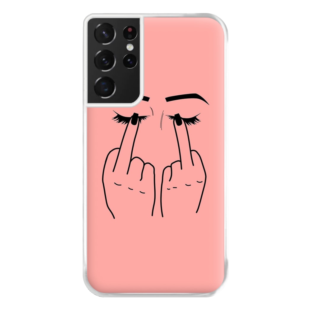 Middle Finger Eyes Phone Case for Galaxy S21 Ultra