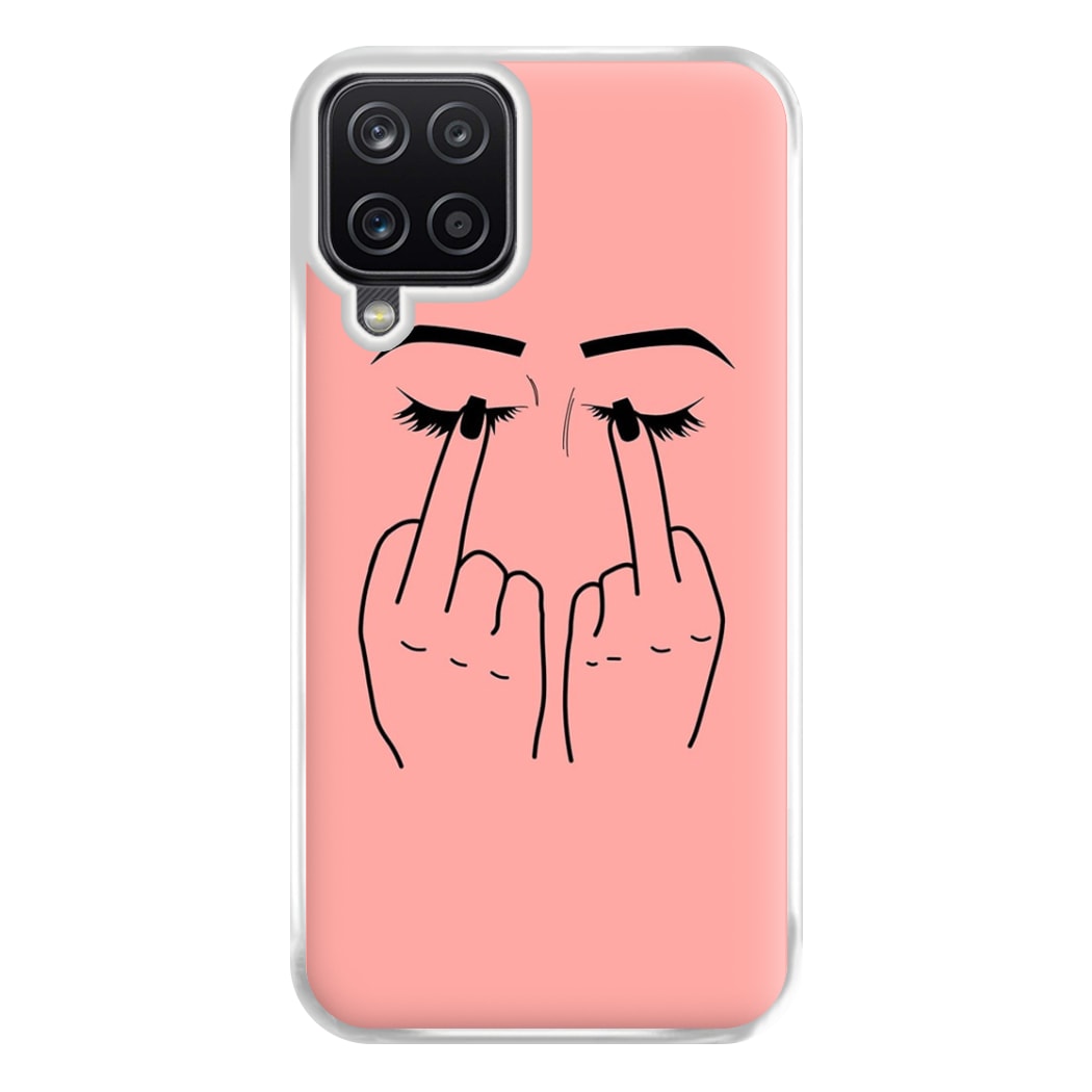 Middle Finger Eyes Phone Case for Galaxy A12