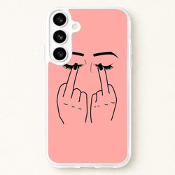 Middle Finger Eyes Phone Case for Galaxy S26 Plus