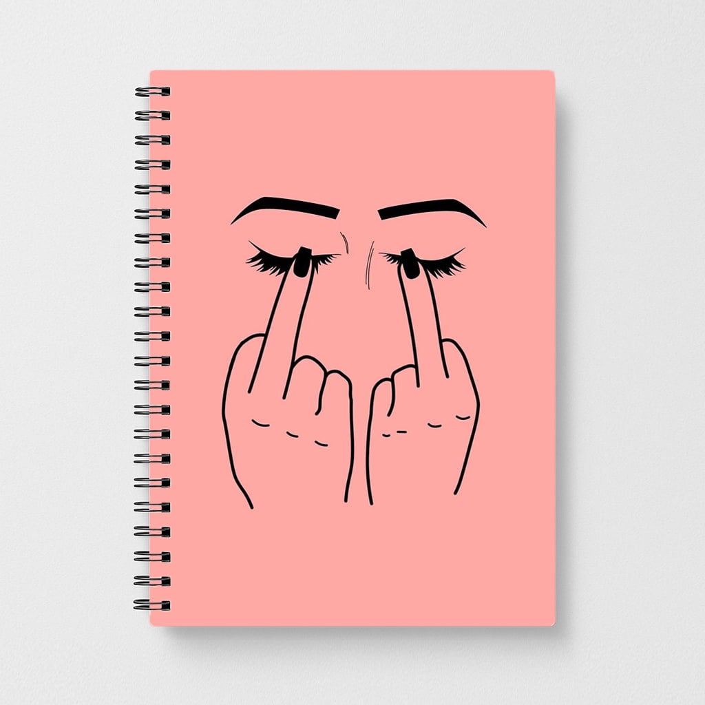 Middle Finger Eyes Notebook - Fun Cases