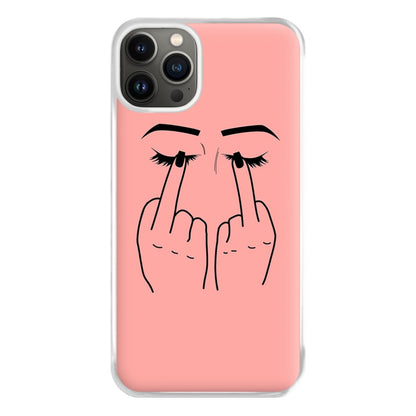 Middle Finger Eyes Phone Case for iPhone 13