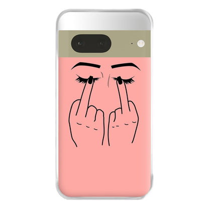 Middle Finger Eyes Phone Case for Google Pixel 7a