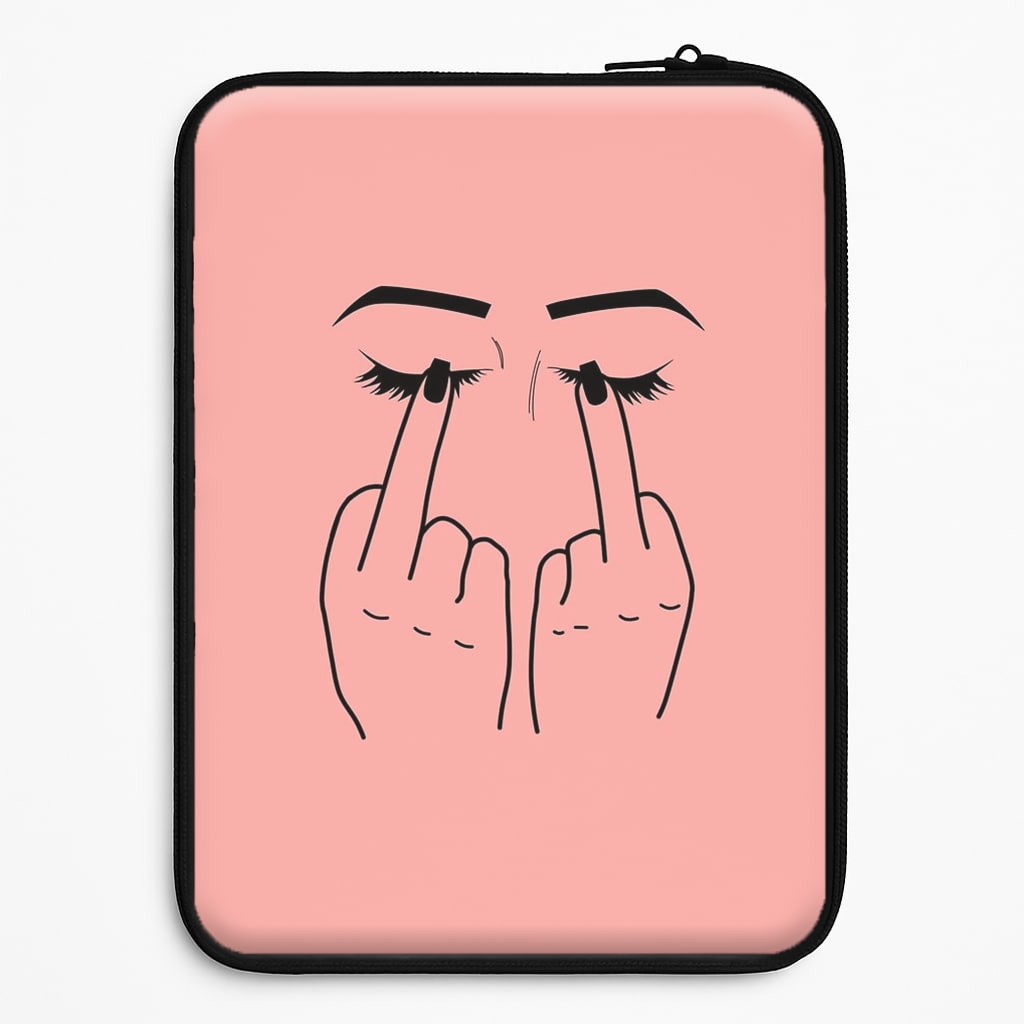 Middle Finger Eyes Laptop Sleeve