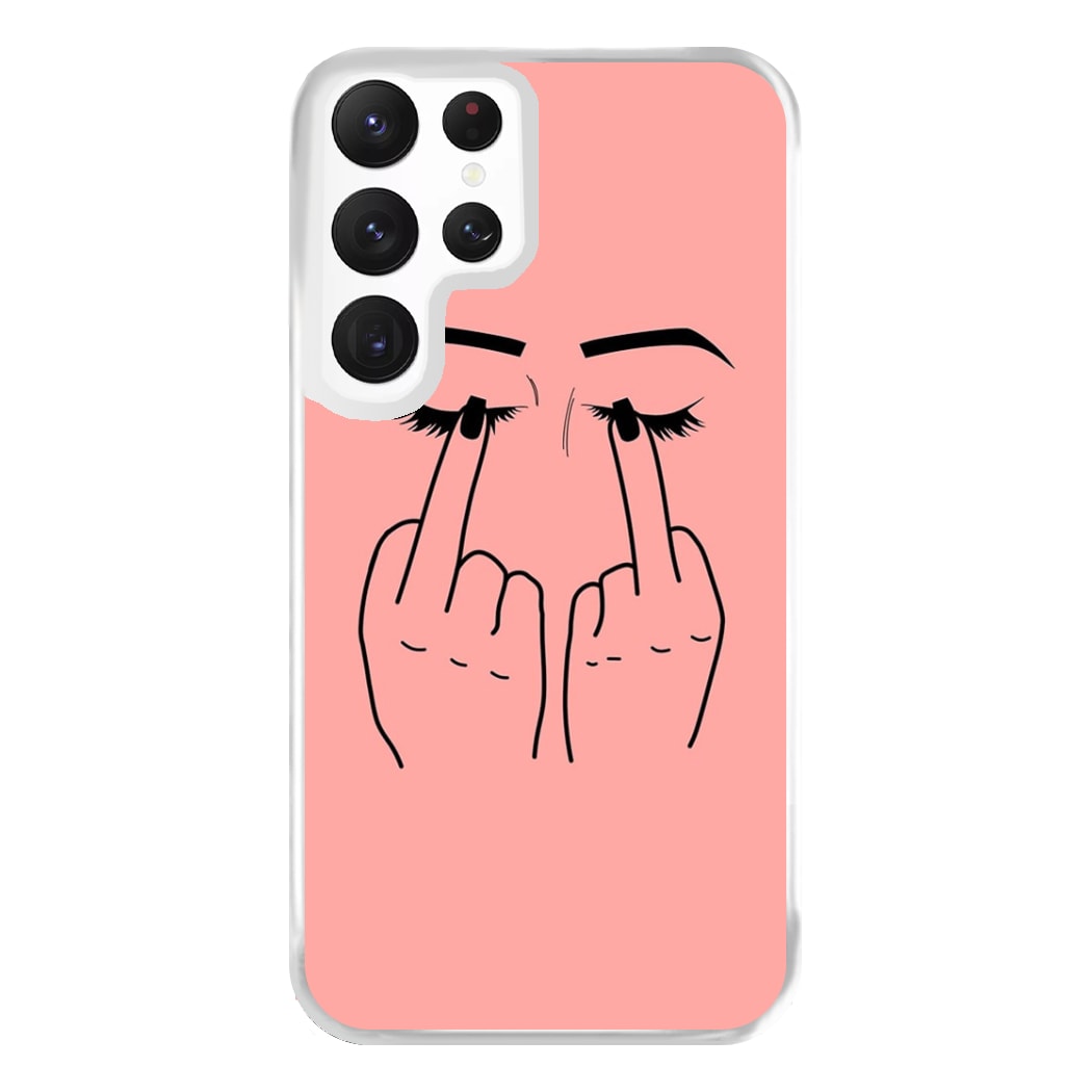 Middle Finger Eyes Phone Case for Galaxy S22 Ultra