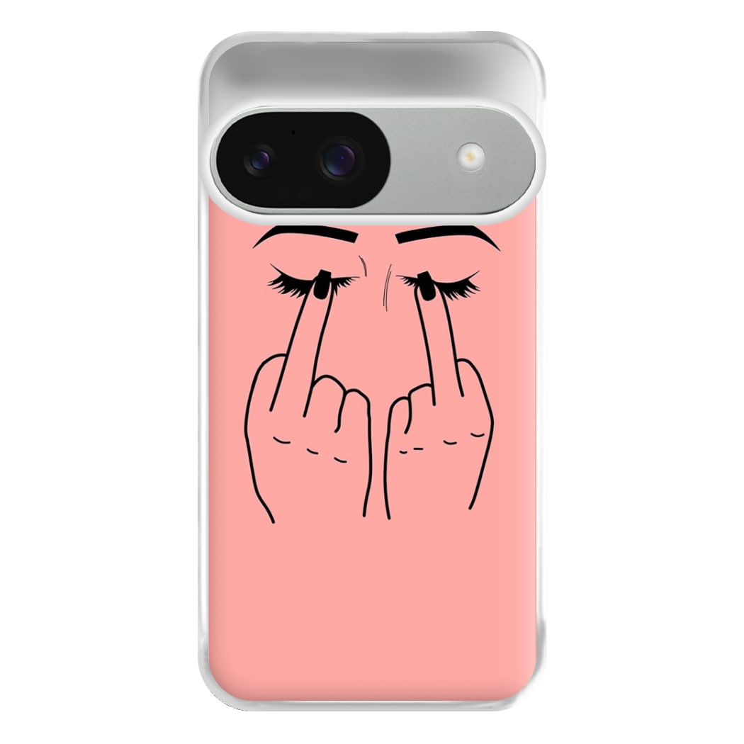 Middle Finger Eyes Phone Case for Google Pixel 9 / 9 Pro