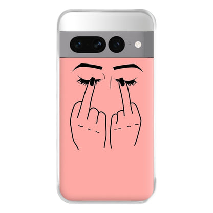 Middle Finger Eyes Phone Case for Google Pixel 7 Pro