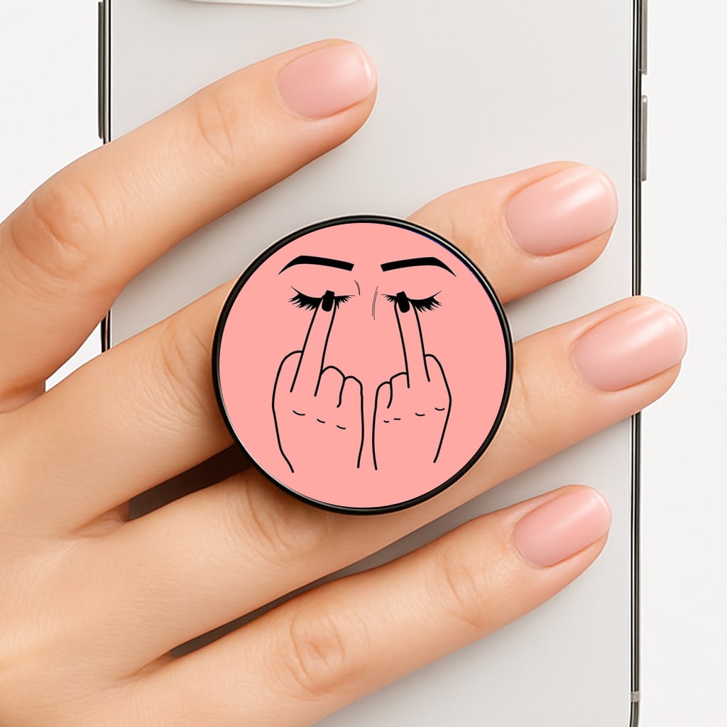 Middle Finger Eyes Phone Grip