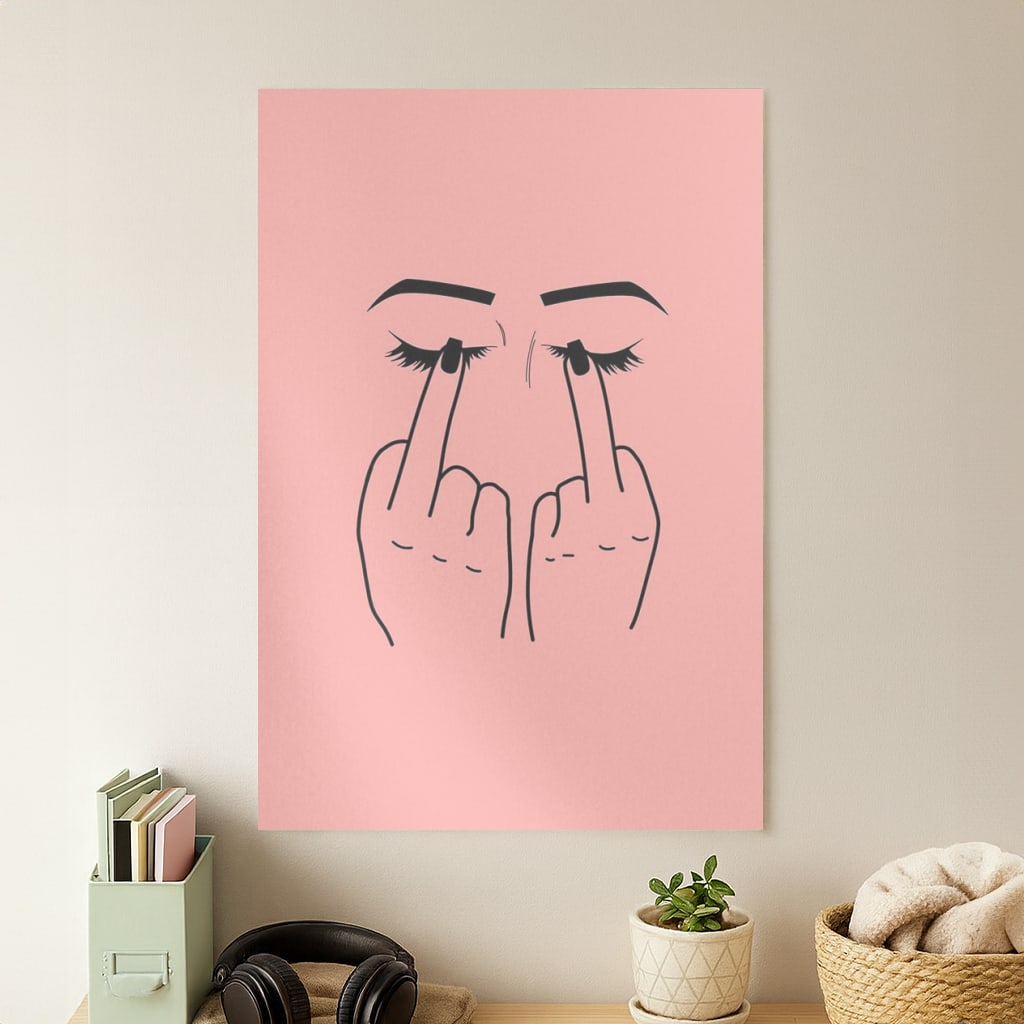 Middle Finger Eyes Poster