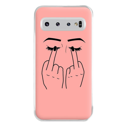 Middle Finger Eyes Phone Case for Galaxy S10 Plus