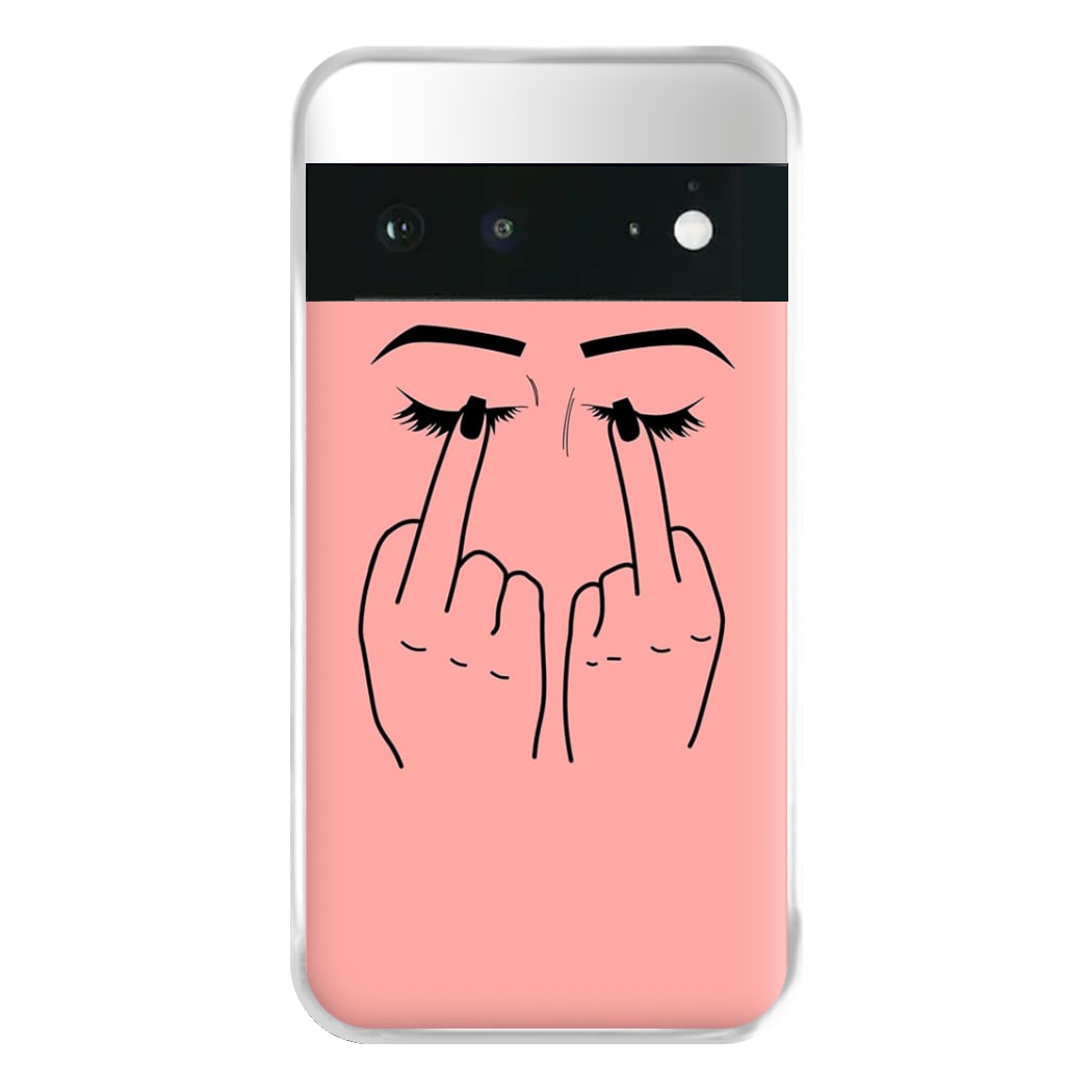 Middle Finger Eyes Phone Case for Google Pixel 6a