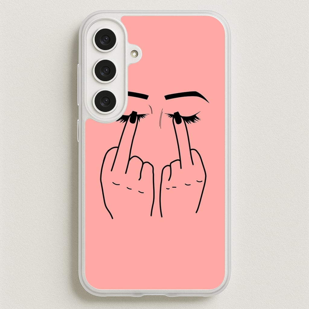 Middle Finger Eyes Phone Case for Galaxy S25FE