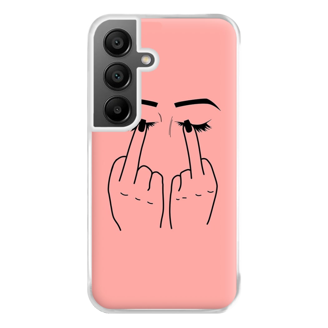 Middle Finger Eyes Phone Case for Galaxy A55