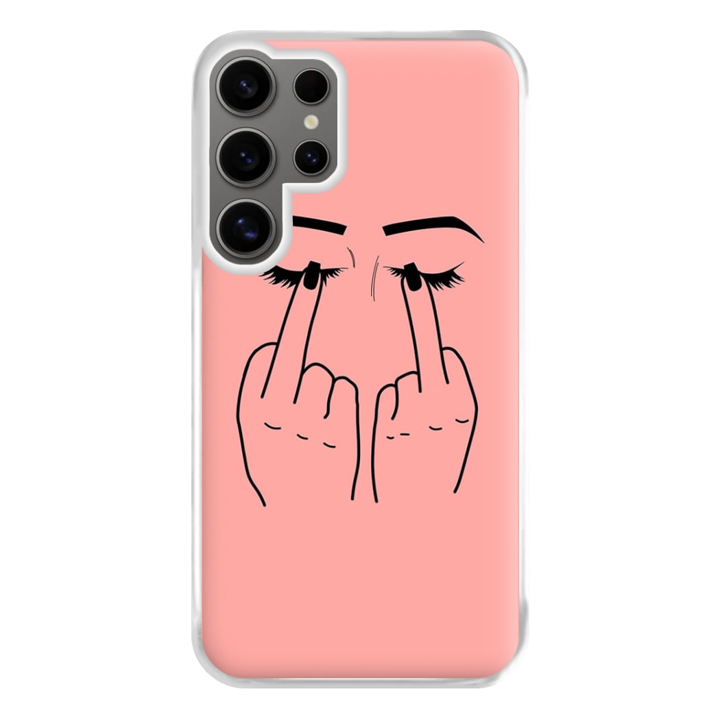 Middle Finger Eyes Phone Case for Galaxy S24 Ultra