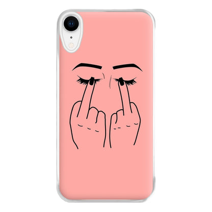 Middle Finger Eyes Phone Case for iPhone XR