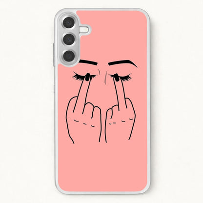 Middle Finger Eyes Phone Case for Galaxy A57