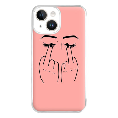 Middle Finger Eyes Phone Case for iPhone 14