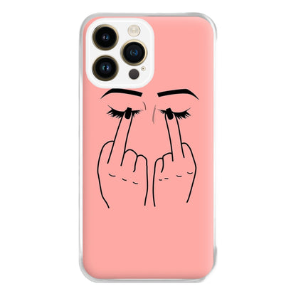 Middle Finger Eyes Phone Case for iPhone 14 Pro Max