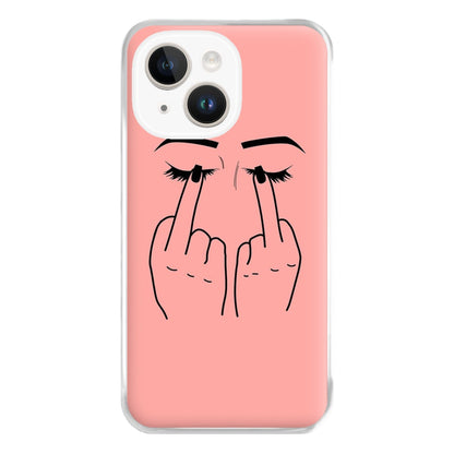 Middle Finger Eyes Phone Case for iPhone 14 Plus