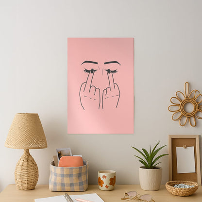 Middle Finger Eyes Art Print