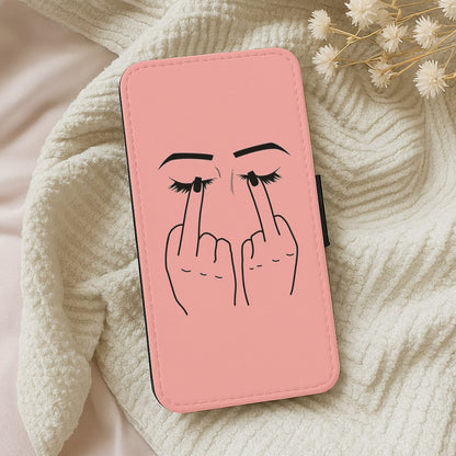 Middle Finger Eyes Wallet Phone Case