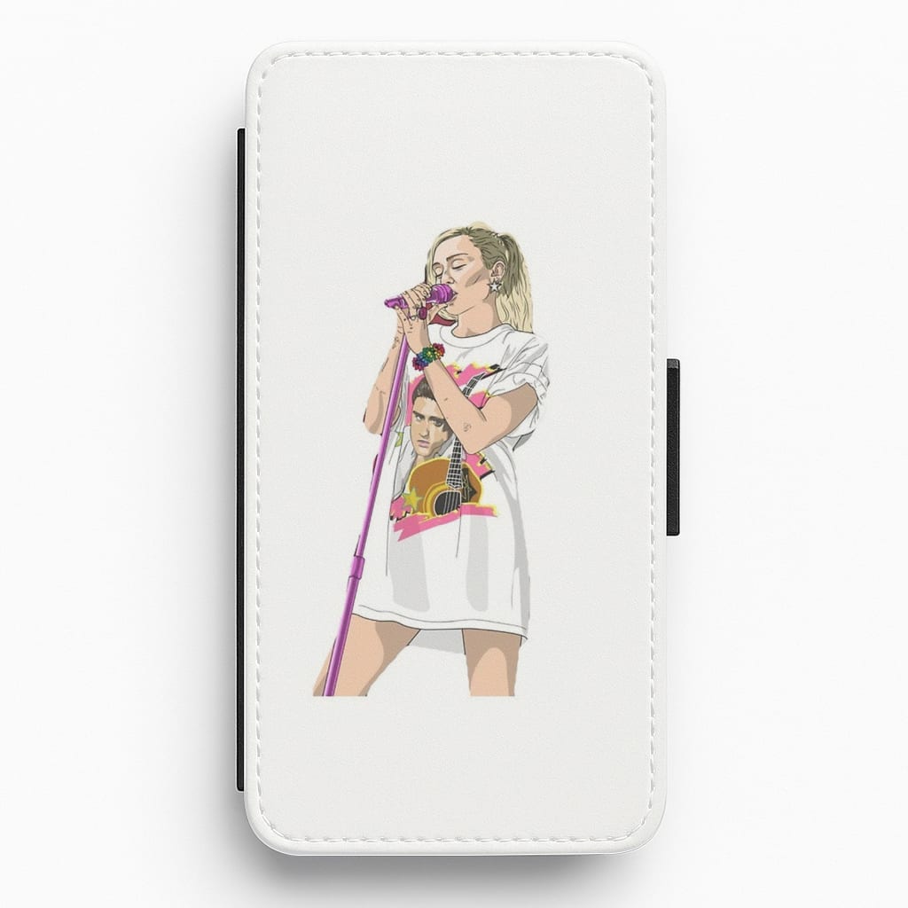 Miley Cyrus Sketch Flip Wallet Phone Case