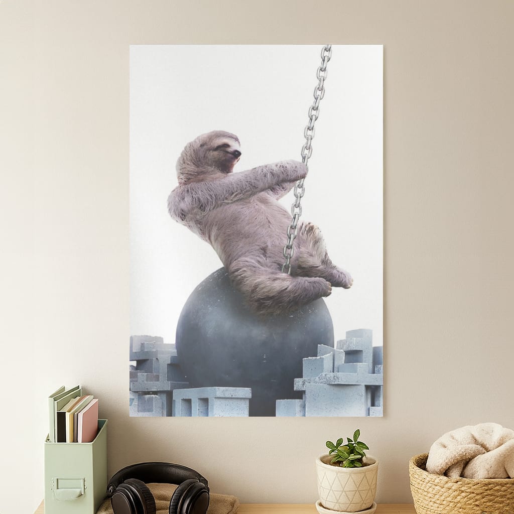 Wrecking Ball Sloth Poster