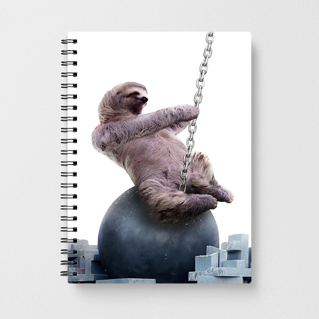 Wrecking Ball Sloth Notebook - Fun Cases