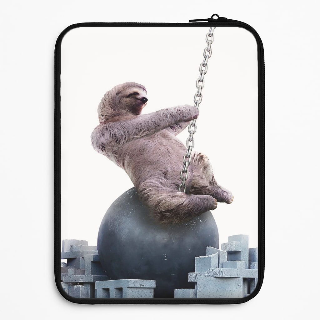 Wrecking Ball Sloth Laptop Sleeve