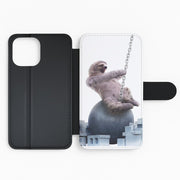 Wrecking Ball Sloth Flip Wallet Phone Case 2
