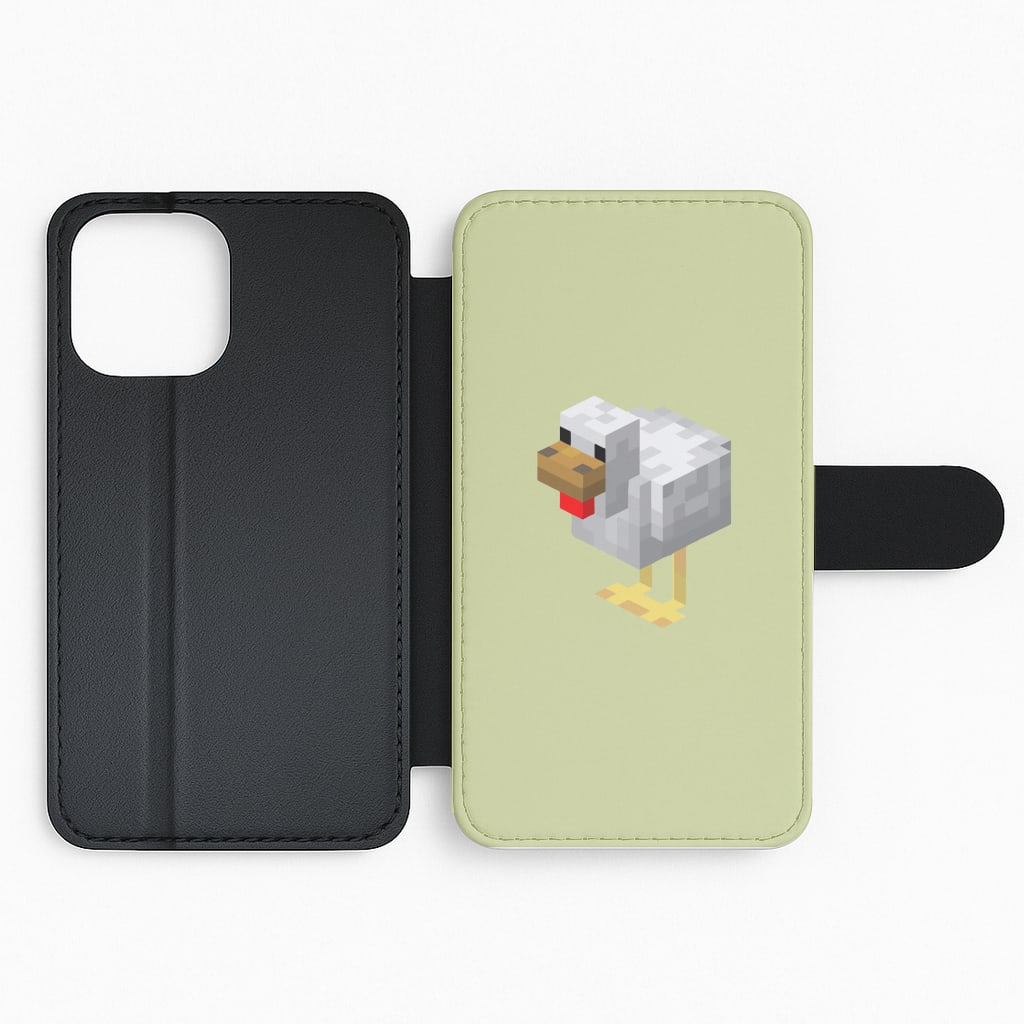 Mining Chicken Flip Phone Case