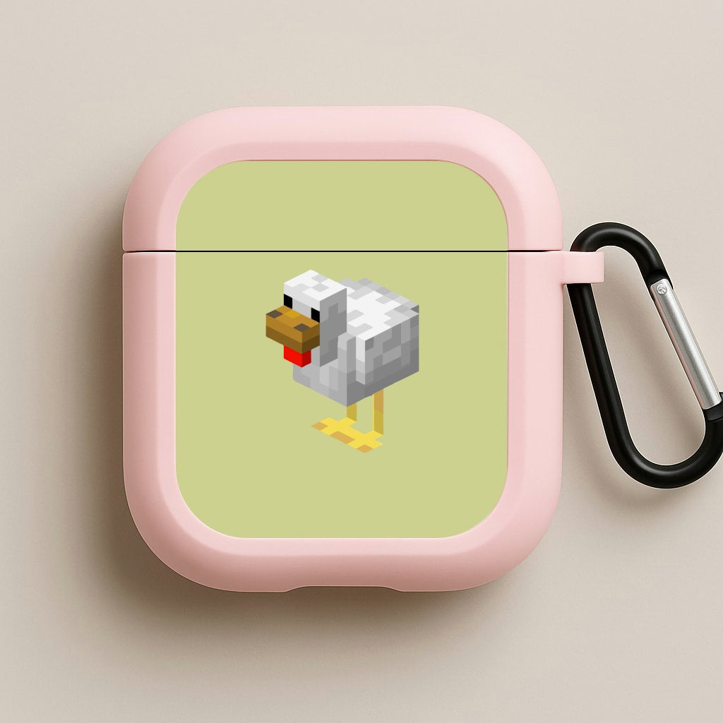 Mining Chicken Pink AirPods Case