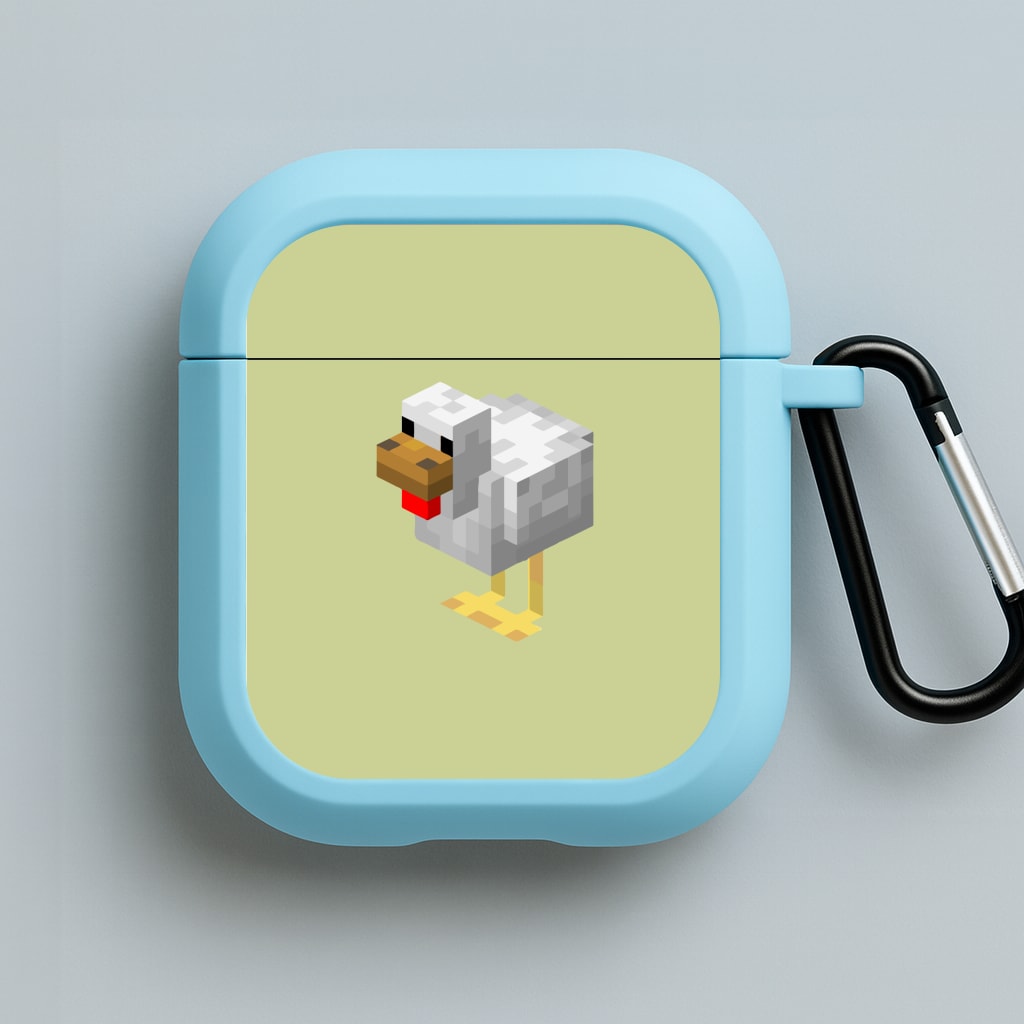 Mining Chicken Blue AirPods Case