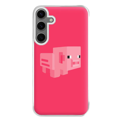 Mining Pig Phone Case for Galaxy S24FE