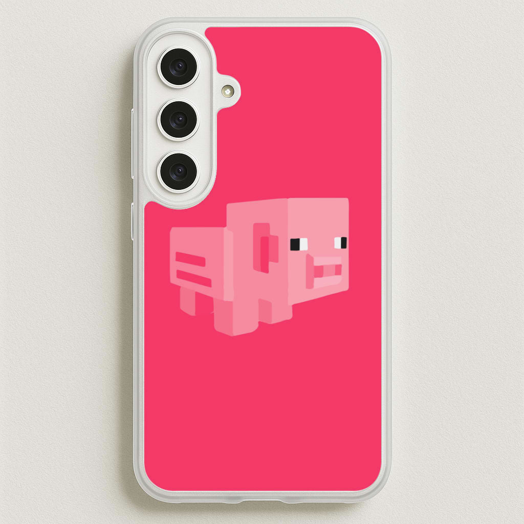 Mining Pig Phone Case for Galaxy S25FE